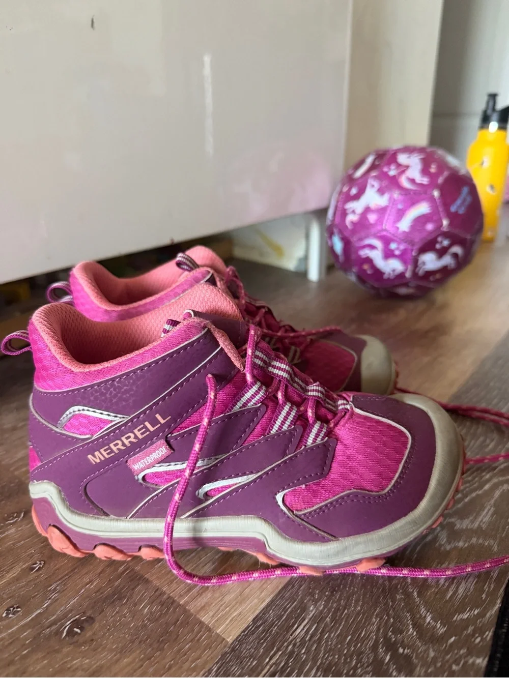 Merrell Kids Pink and Magenta Trail Boots size 13
